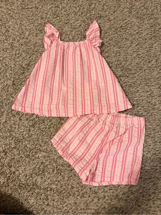H&M Other - H&M Toddler Girl Pink Striped Outfit Set